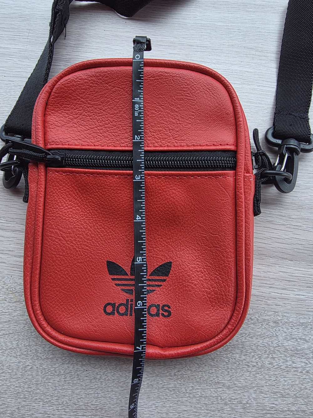 Adidas Red Crossbody Pouch Trefoil Logo (Unisex) - Picture 5 of 6